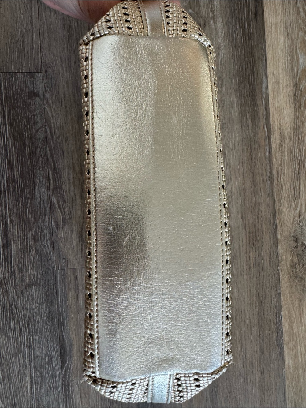 Talbots Metallic Woven Gold Tote - Picture 2 of 5